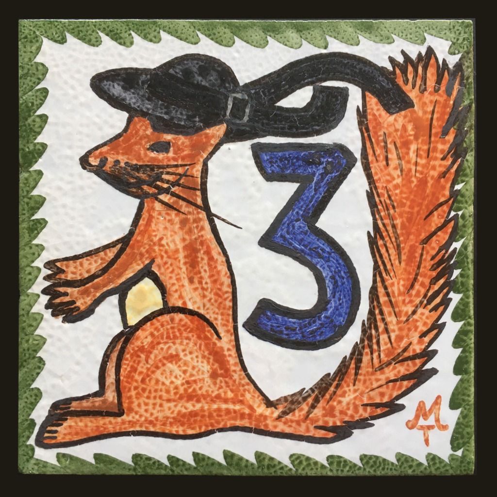Plaque de lave émaillée numéro de rue 15 cm X 15 cm 62 €