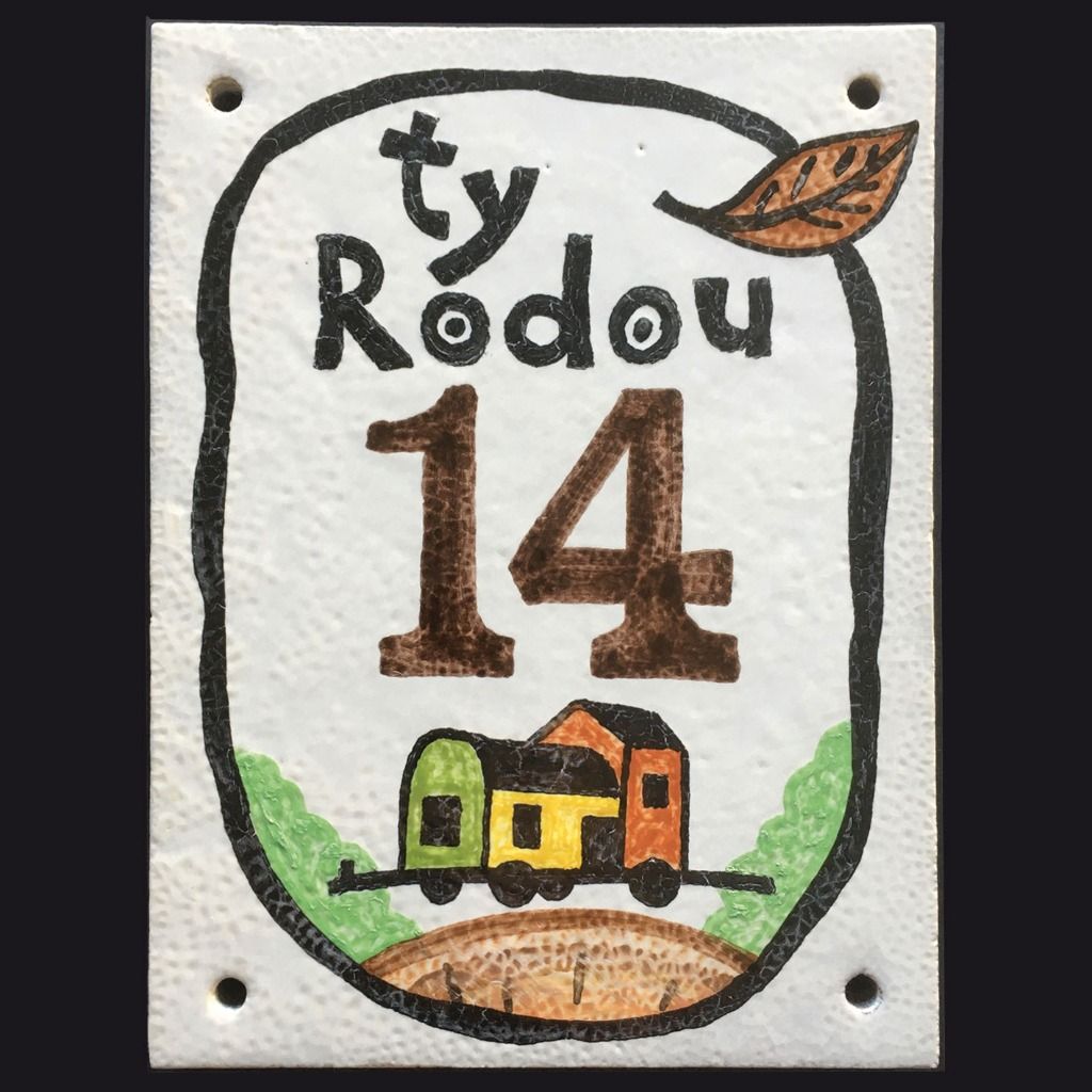 Plaque de lave émaillée numéro de rue 15 cm x 20 cm 92 €