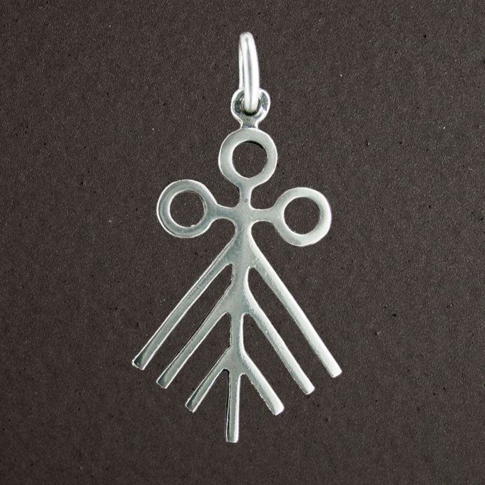 Pendentif argent massif 925/1000 réf. 07737. Bijoux Toulhoat. Hermine.