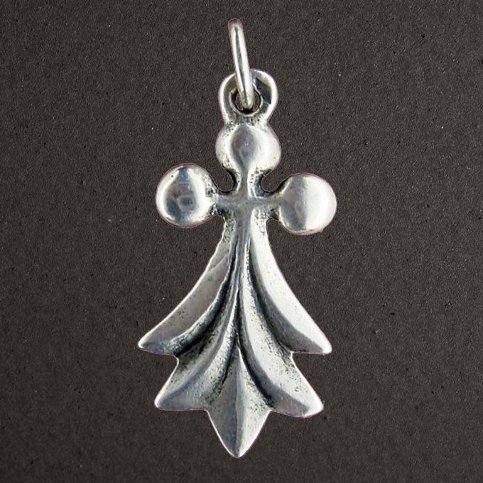 Pendentif argent massif 925/1000 réf. 07760. Bijoux Toulhoat. Hermine moyenne.