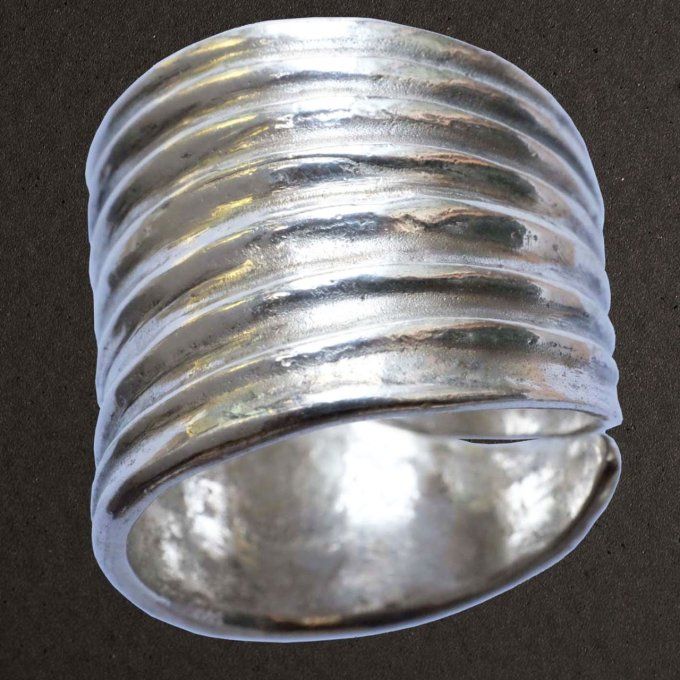 Bague ouverte argent massif 925/1000 réf. 08176. Rigennou (bijoux Toulhoat).