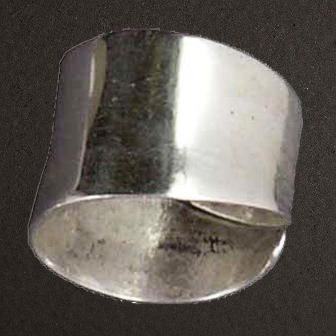 Bague ouverte argent massif 925/1000 réf. 08187. Cylindre lisse (bijoux Toulhoat).