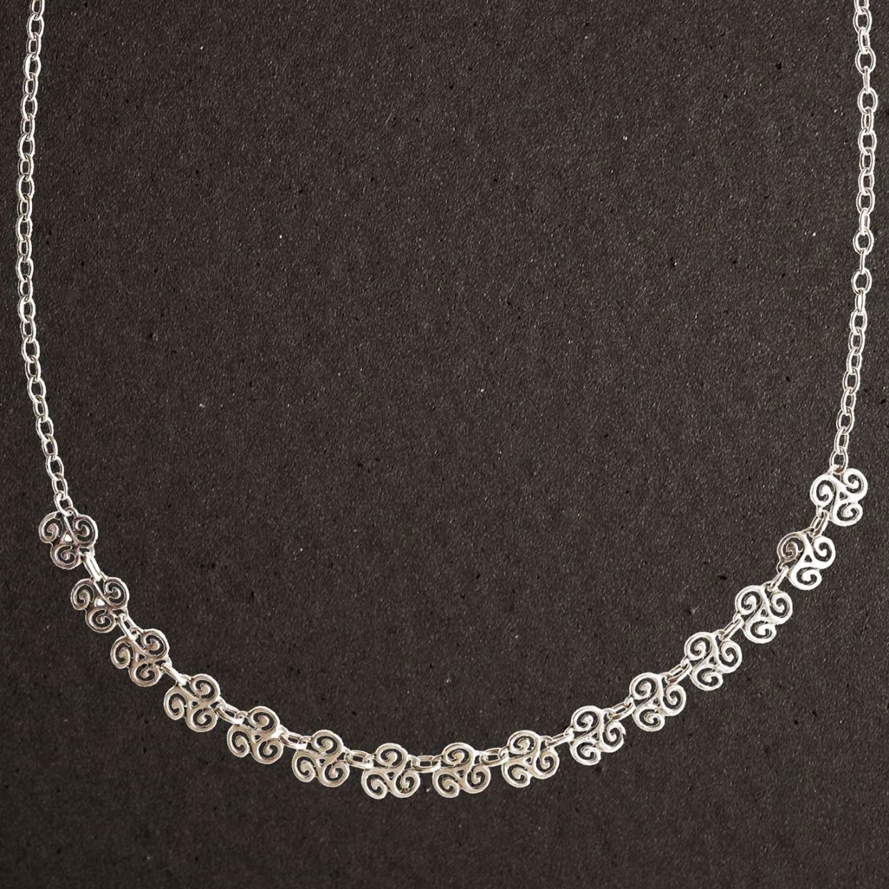 Collier argent massif 925/1000 réf. 09843. Triskel ajouré (bijoux Pierre Toulhoat).