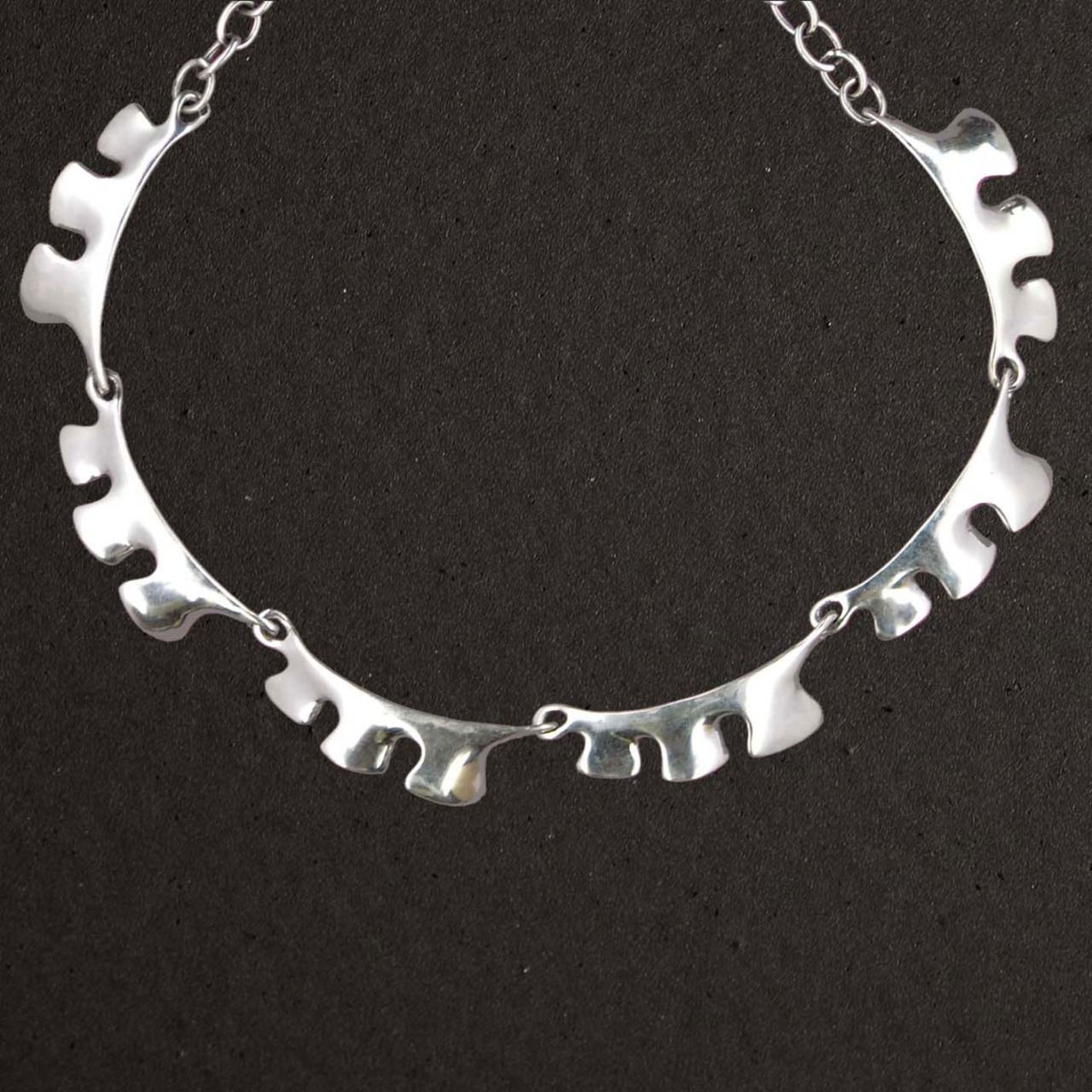 Collier argent massif 925/1000 réf. 09919. Ruché (bijoux Pierre Toulhoat).