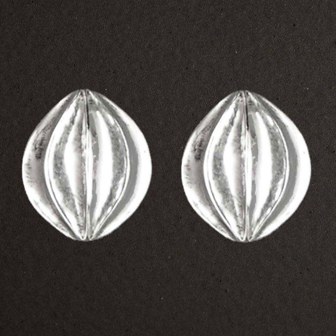 Clips boutons pour oreilles argent massif 925/1000 réf. 12020. Oignon. Bijoux Toulhoat.
