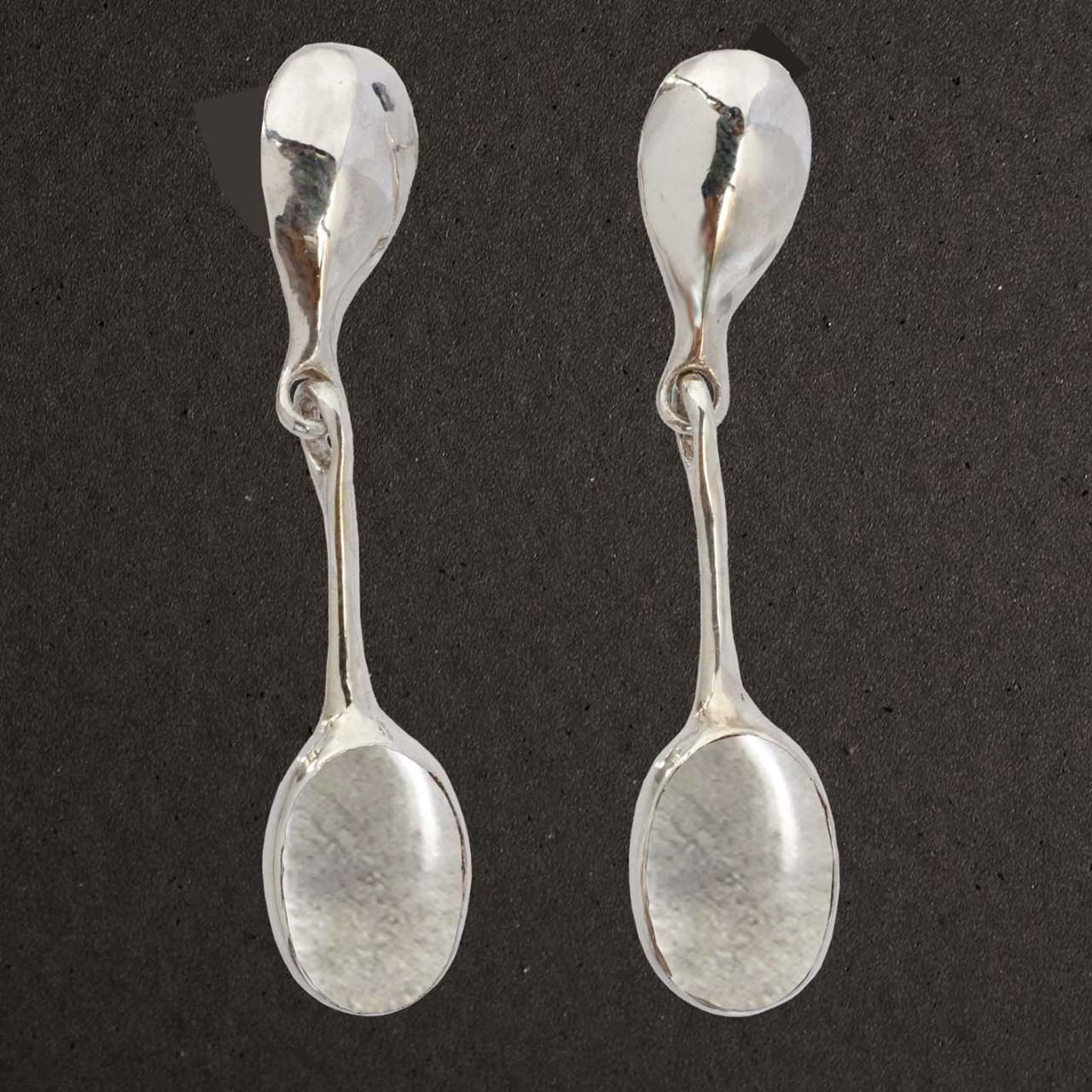 Clips pendants pour oreilles argent massif 925/1000 réf. 13006 gouttes cristal de roche. Toulhoat.