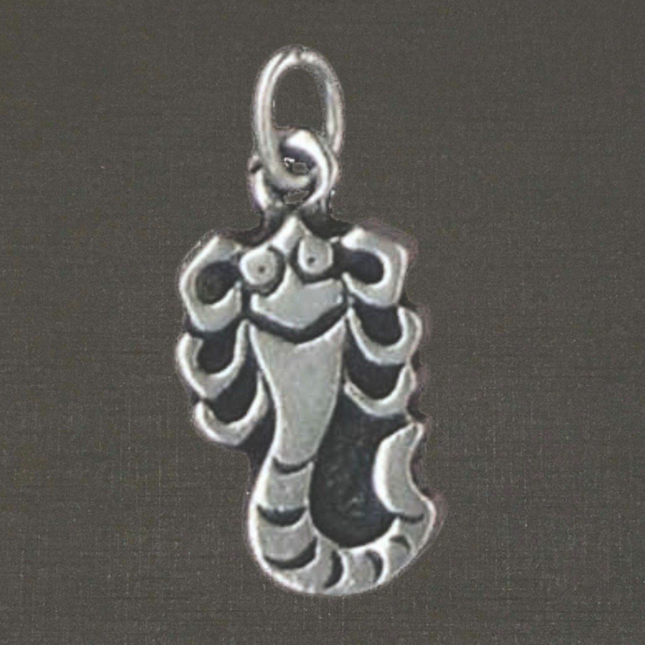 Pendentif argent massif 925/1000 réf. 18008 signe du zodiaque scorpion, bijoux Pierre Toulhoat.