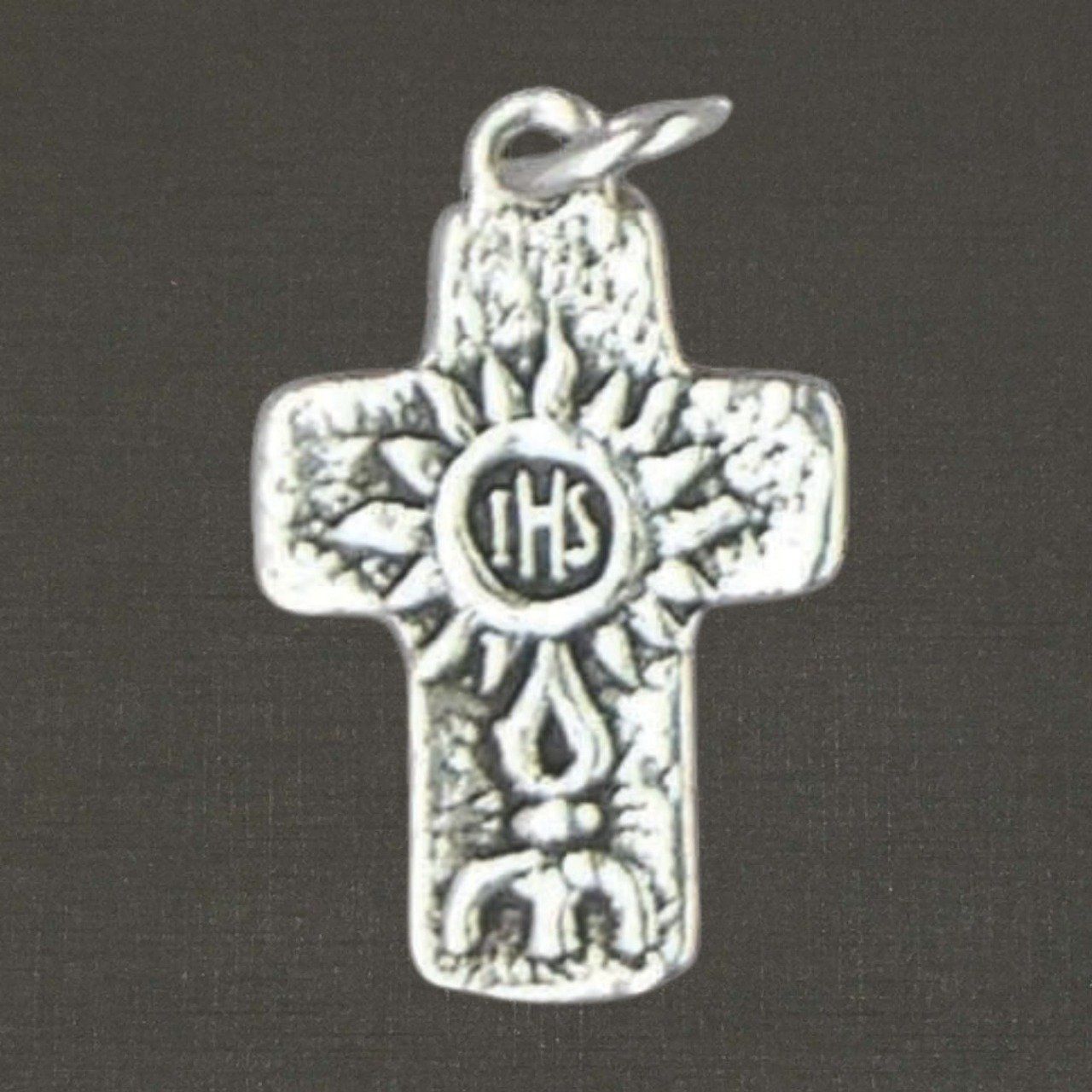 Croix argent massif 925/1000 réf. 01110, croix du Jeudi Saint. Bijoux Pierre Toulhoat.