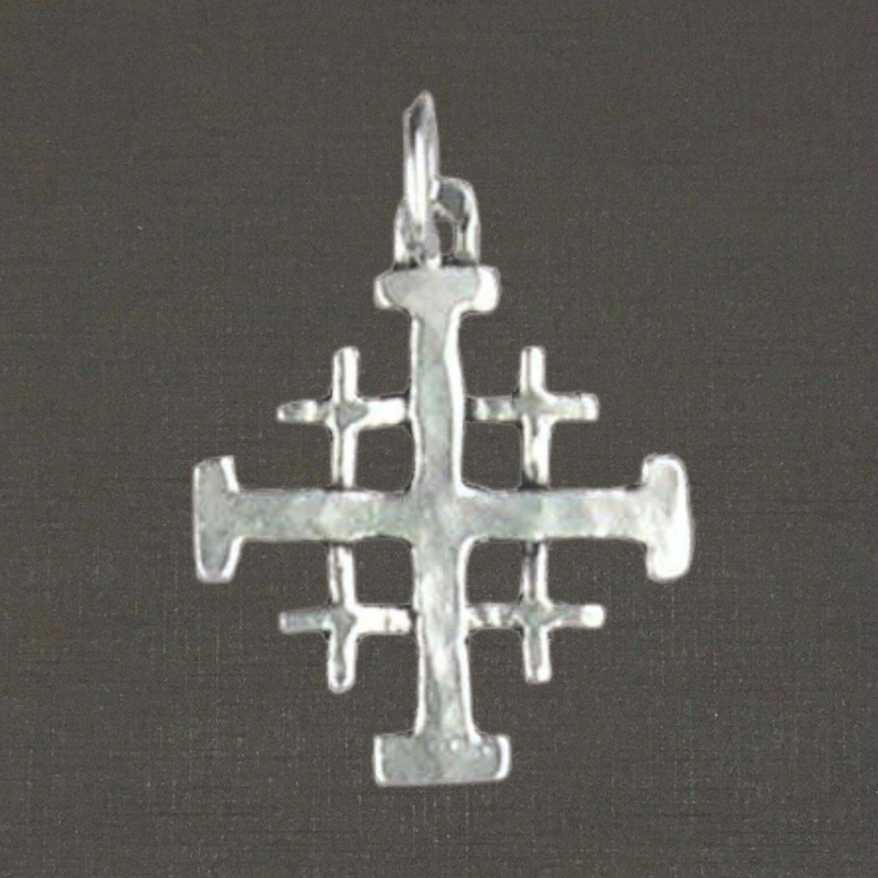Croix de Jérusalem moyenne argent massif 925/1000 réf. 01140, bijoux Pierre Toulhoat.