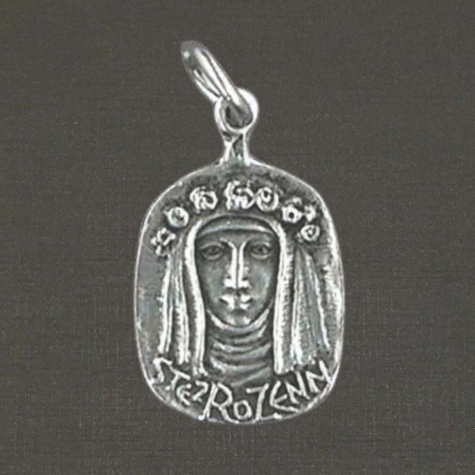 Médaille argent massif 925/1000 réf. 03340 Sainte Rozen, bijoux Pierre Toulhoat.
