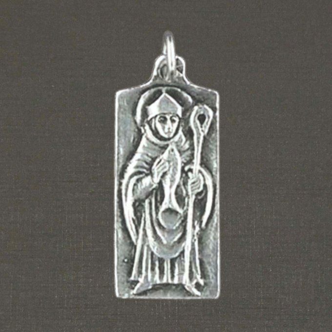 Médaille argent massif 925/1000 réf. 03352 Saint Corentin, bijoux Pierre Toulhoat.