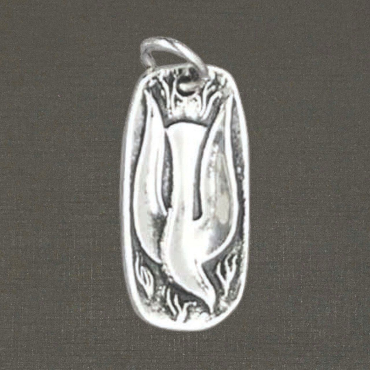 Médaille de confirmation étroite, Saint Esprit, argent massif 925/1000, réf. 03354, bijoux Toulhoat.