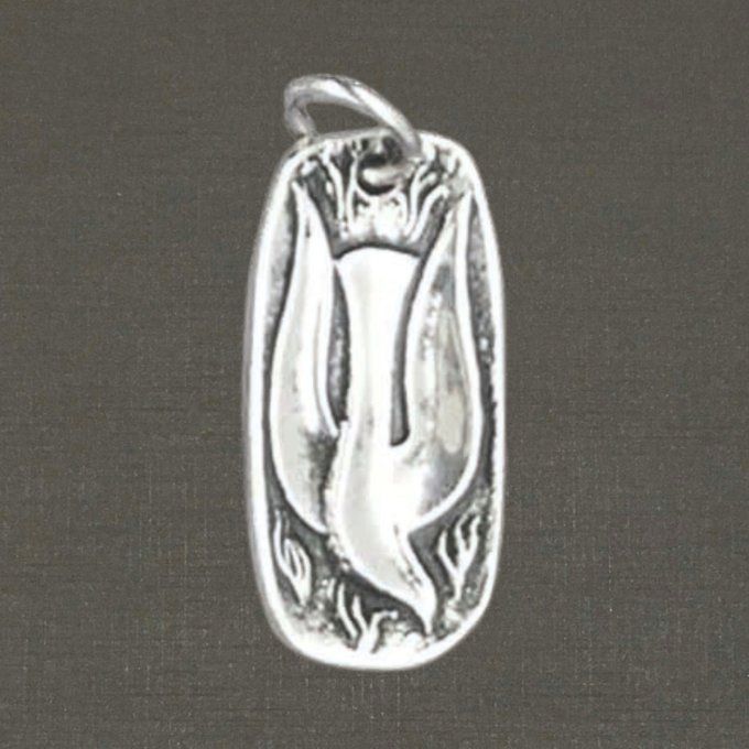 Médaille de confirmation étroite, Saint Esprit, argent massif 925/1000, réf. 03354, bijoux Toulhoat.