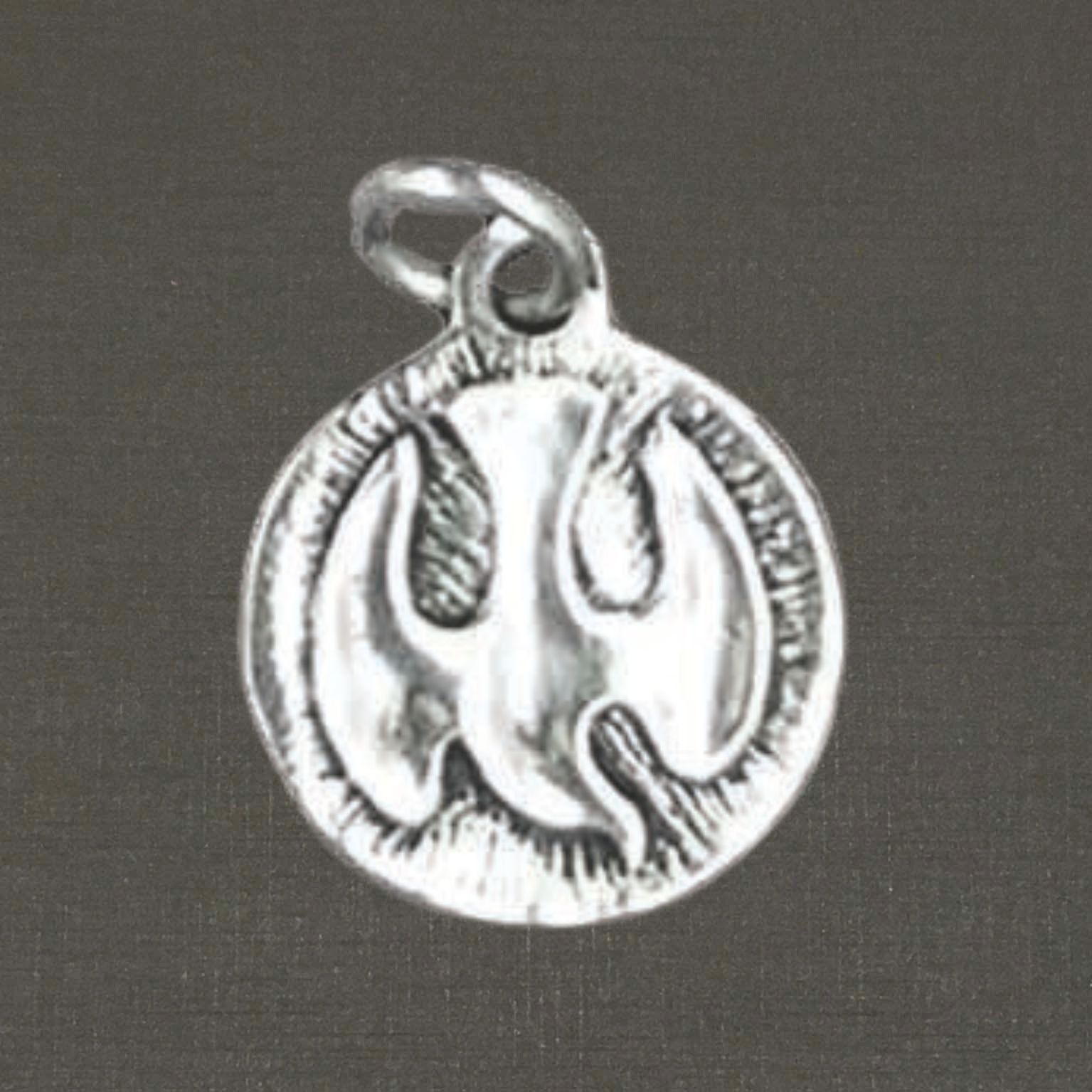 Médaille argent massif 925/1000 réf. 03372 colombe esprit saint, bijoux Pierre Toulhoat.