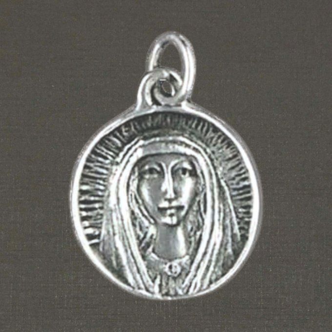 Médaille argent masif 925/1000 Vierge réf. 03377, bijoux Pierre Toulhoat.