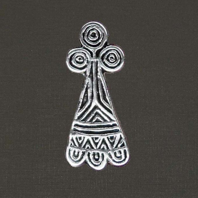 Broche argent massif 925/1000 réf. 06065 hermine (bijoux Toulhoat).