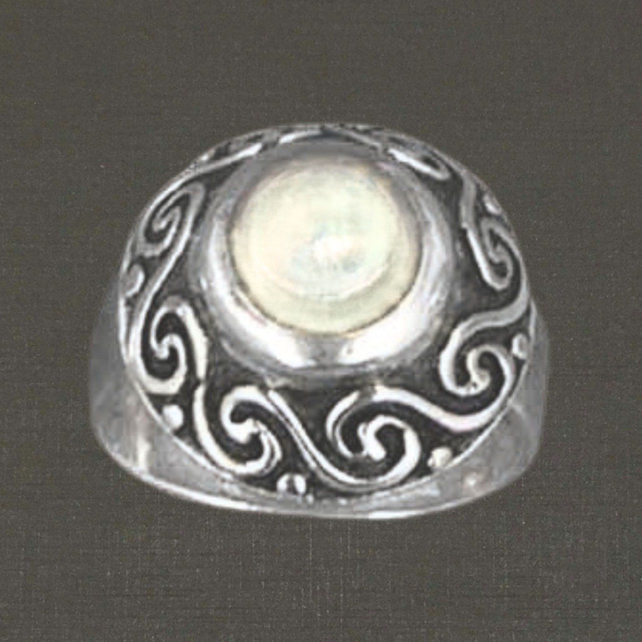 Bague ouverte réglable argent massif 925/1000 réf. 08121cdr, ronde de vagues, bijoux Toulhoat.