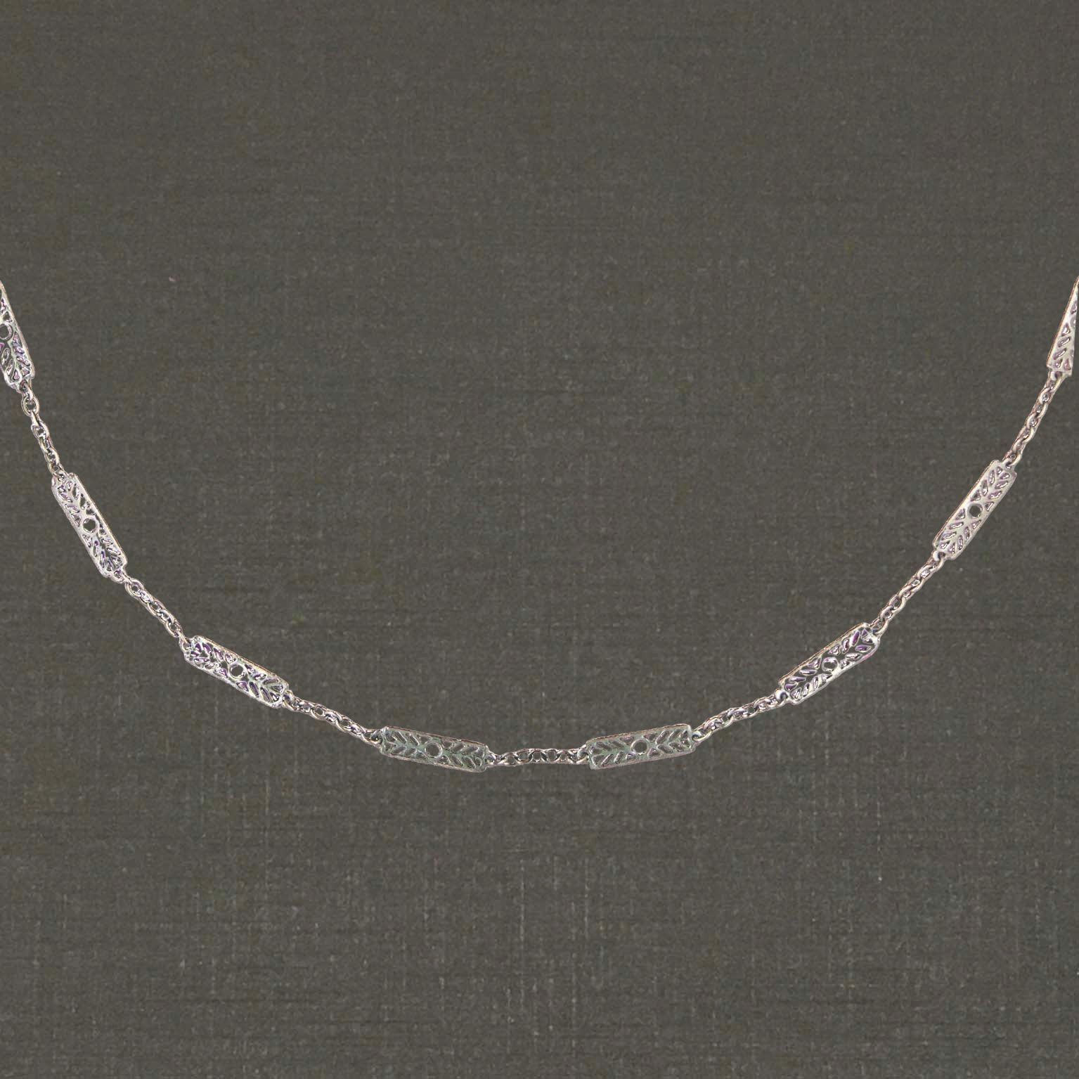 Collier argent massif 925/1000 réf. 09935 barrettes, bijoux Pierre Toulhoat.