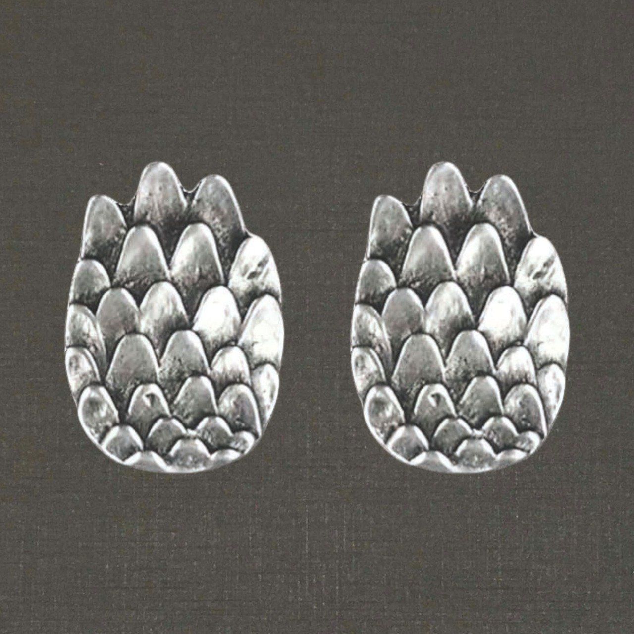 Boutons d'oreilles argent massif 925/1000 réf. 10040 ailes, bijoux Pierre Toulhoat.