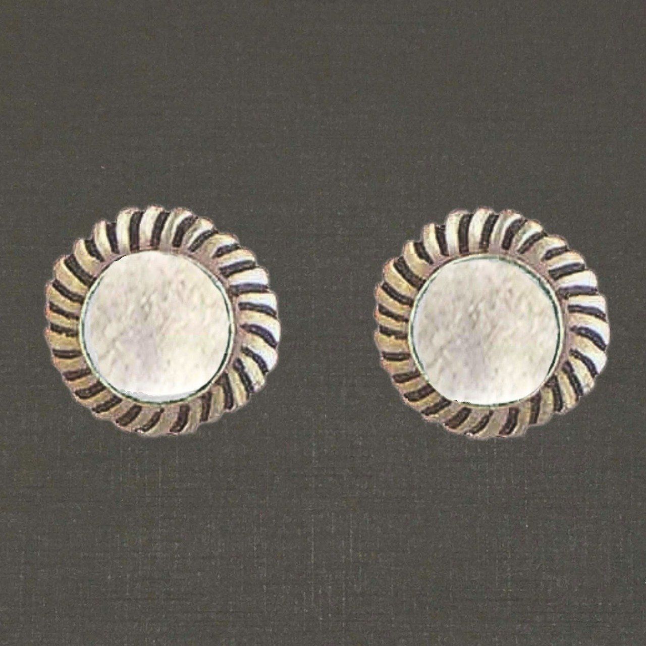 Clips boutons pour oreilles argent massif 925/1000 pâquerettes réf. 12028, bijoux Pierre Toulhoat.