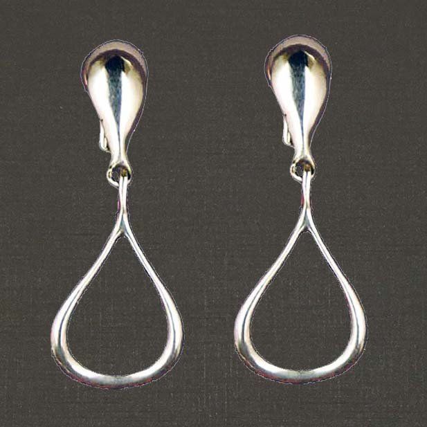 Clips pendants pour oreilles argent massif 925:1000 réf. 13005 créole (bijoux Toulhoat).