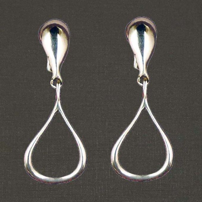 Clips pendants pour oreilles argent massif 925:1000 réf. 13005 créole (bijoux Toulhoat).
