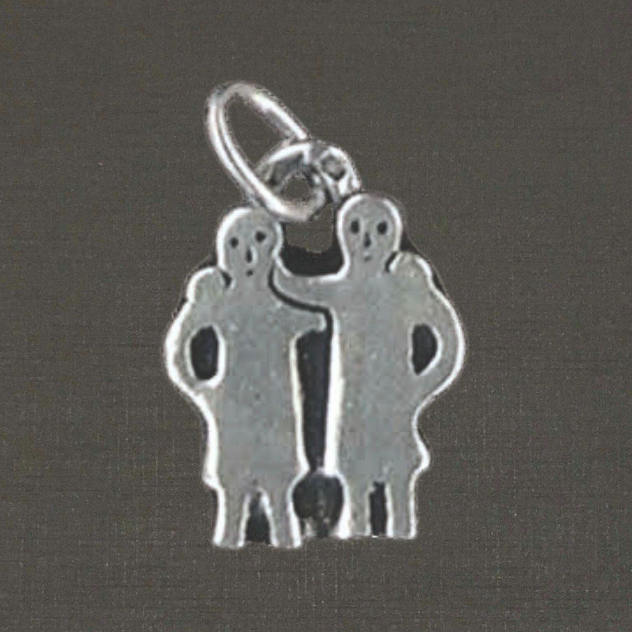 Pendentif argent massif 925/1000 réf. 18003 signe du zodiaque gémeaux. Bijoux Toulhoat.