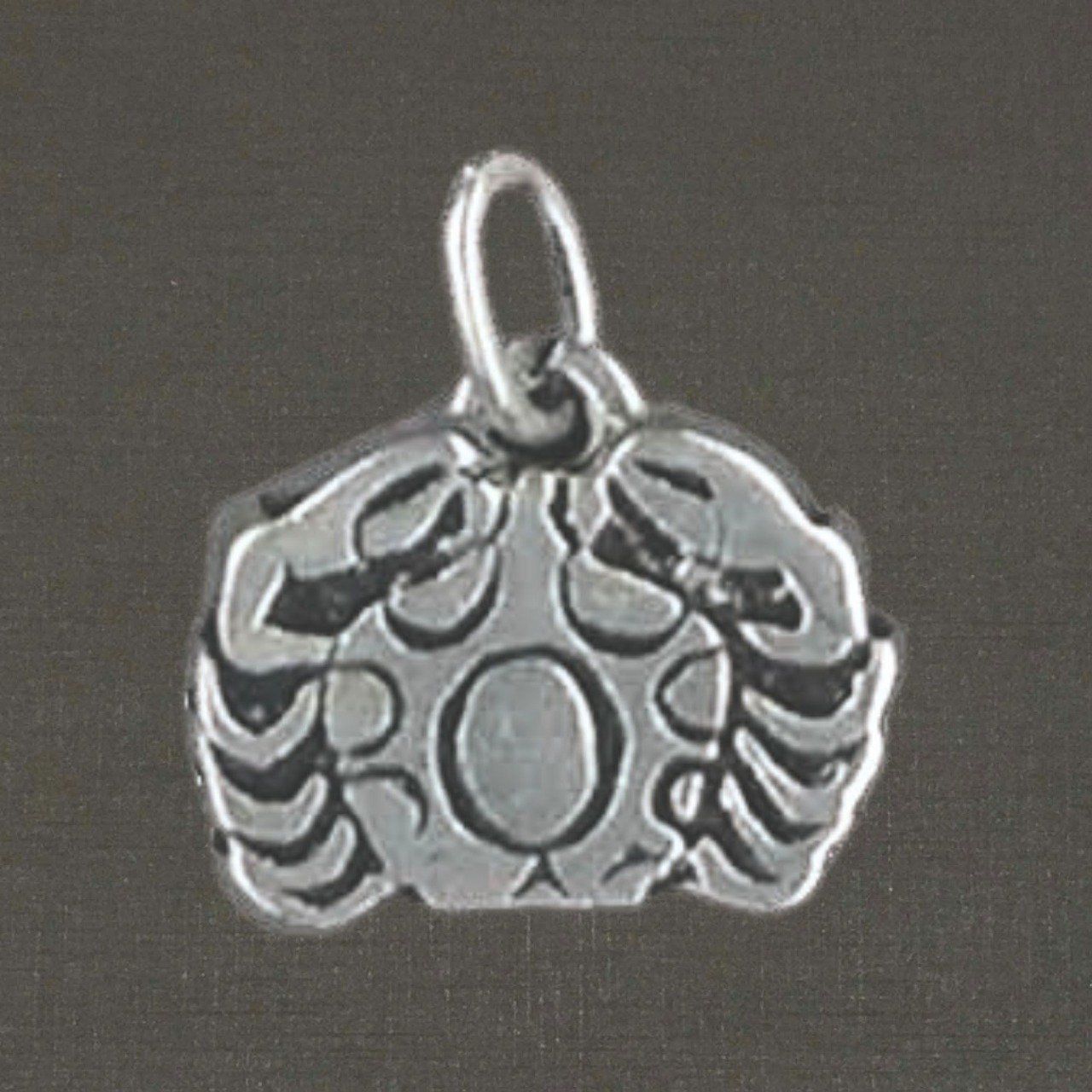 Pendentif argent massif 925/1000 réf. 18004 signe du zodiaque cancer. Bijoux Toulhoat.