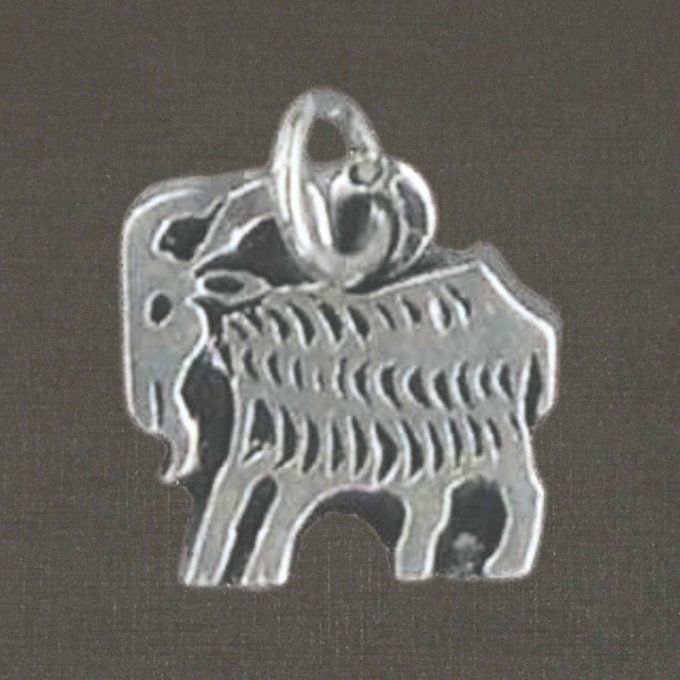 Pendentif argent massif 925/1000 réf. 18010 signe du zodiaque capricorne, bijoux Pierre Toulhoat.