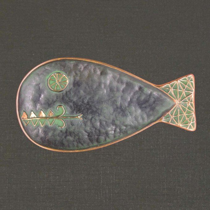 Coupelle en bronze réf. 72112 baleine, Pierre Toulhoat.