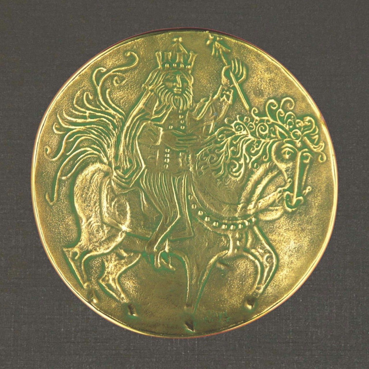 Coupelle en bronze réf. 72005 roi Gradlon, Pierre Toulhoat.