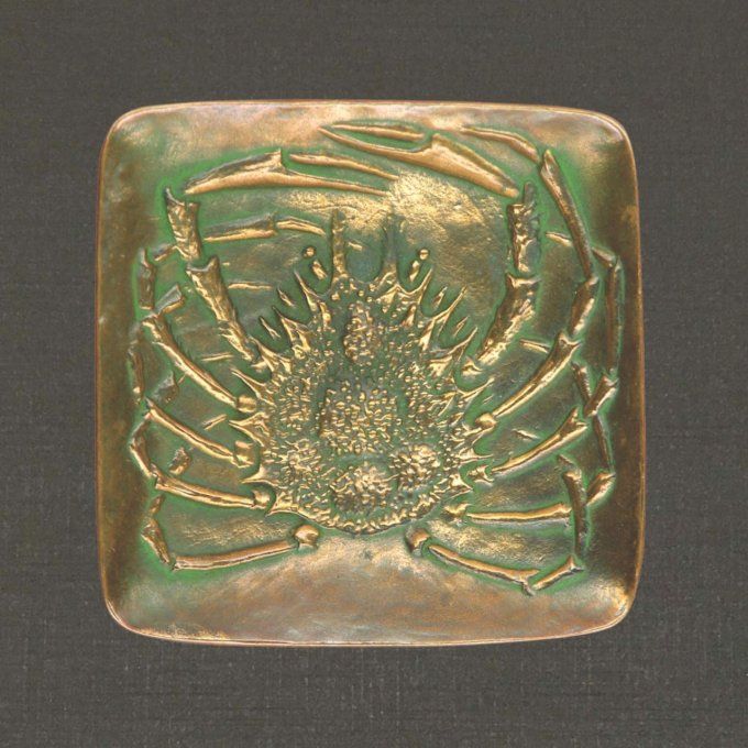 Coupelle en bronze réf. 72010 araignée de mer, Pierre Toulhoat.