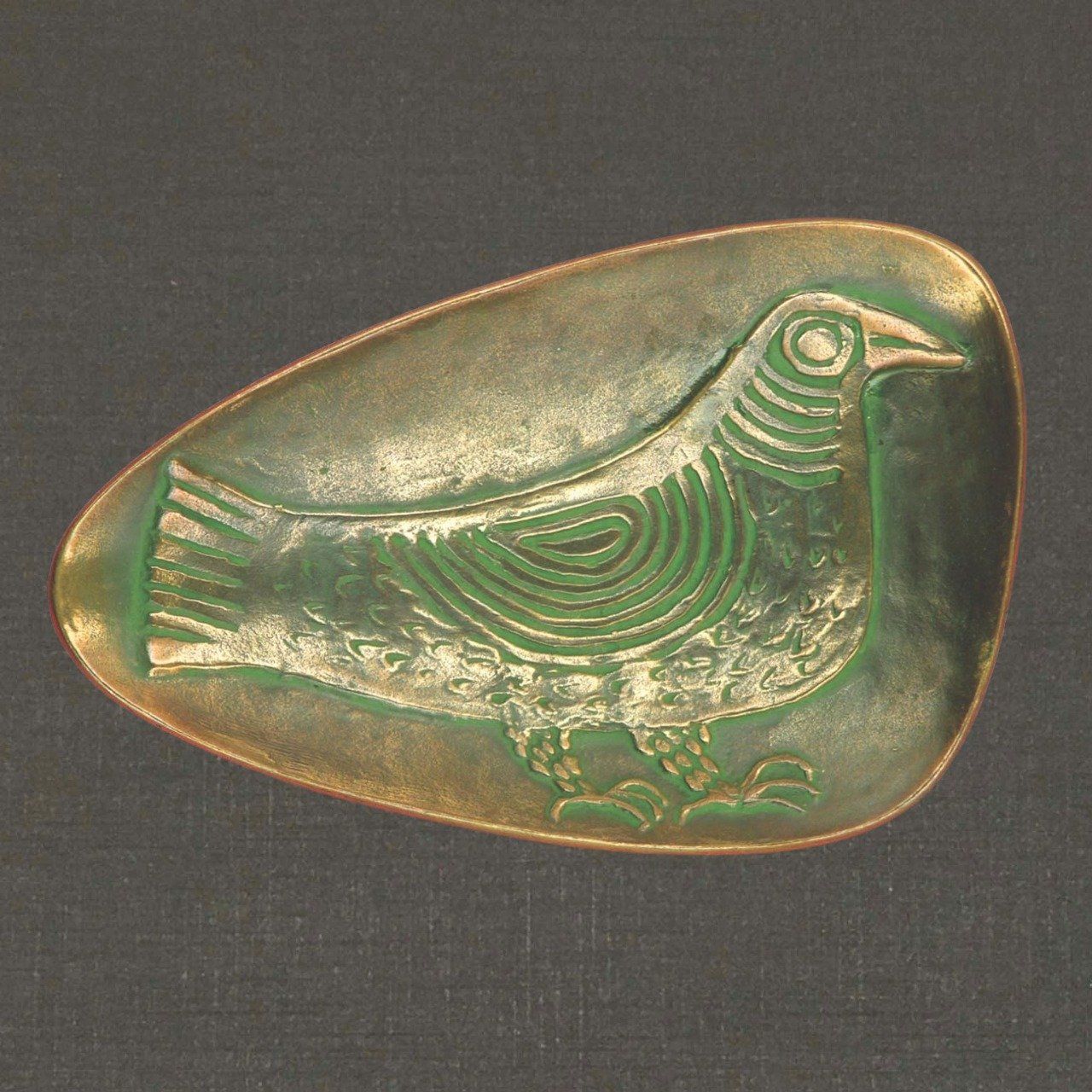 Coupelle bronze réf. 72011 oiseau, Pierre Toulhoat