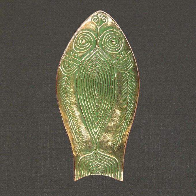 Coupelle en bronze réf. 72R15 poisson Pierre Toulhoat