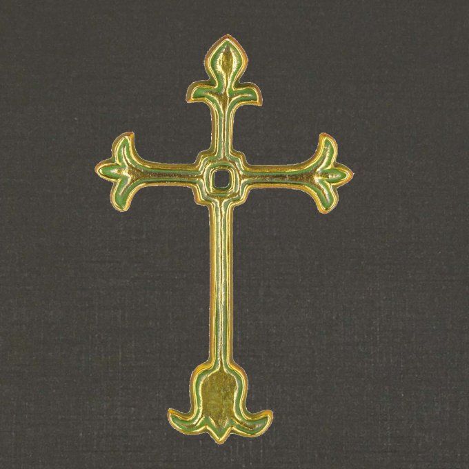 Croix murale ou croix de communion en bronze réf. 73018, lys étroite.